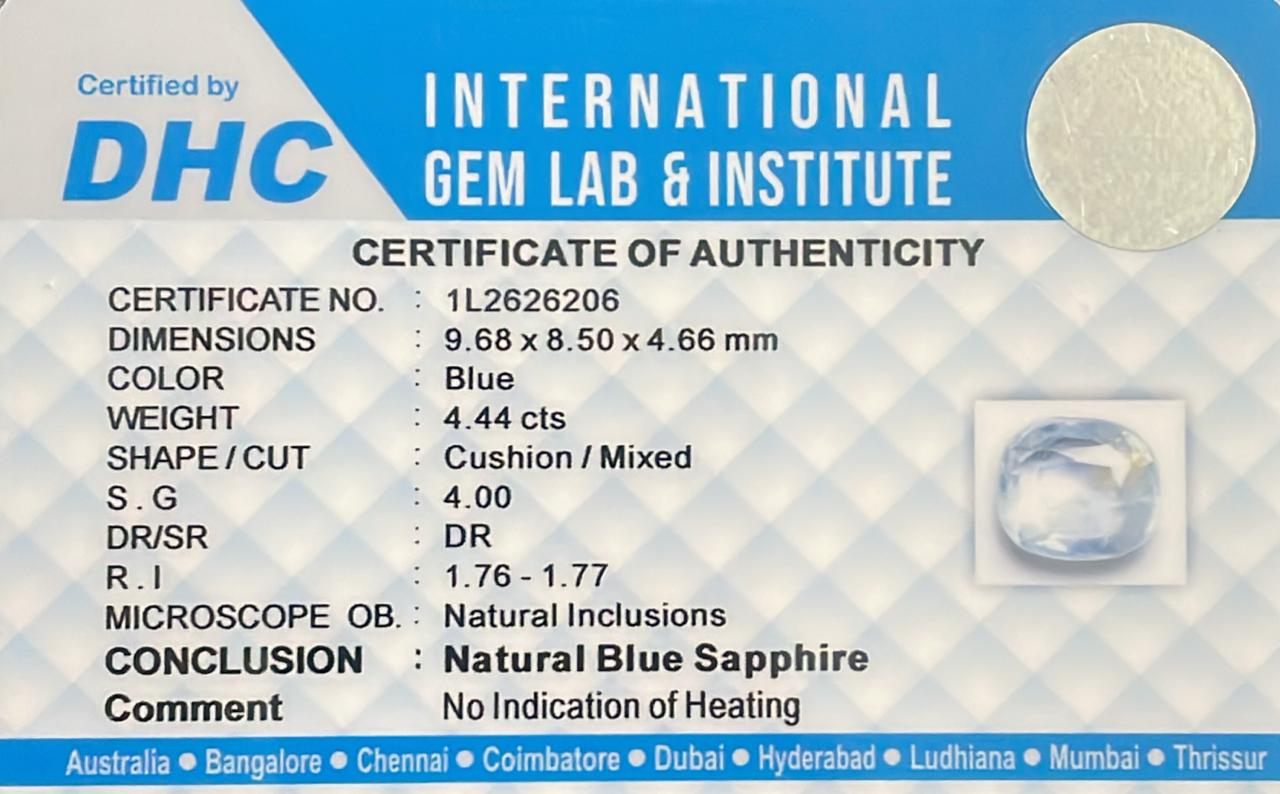 Natural Blue Sapphire 4.44 cts