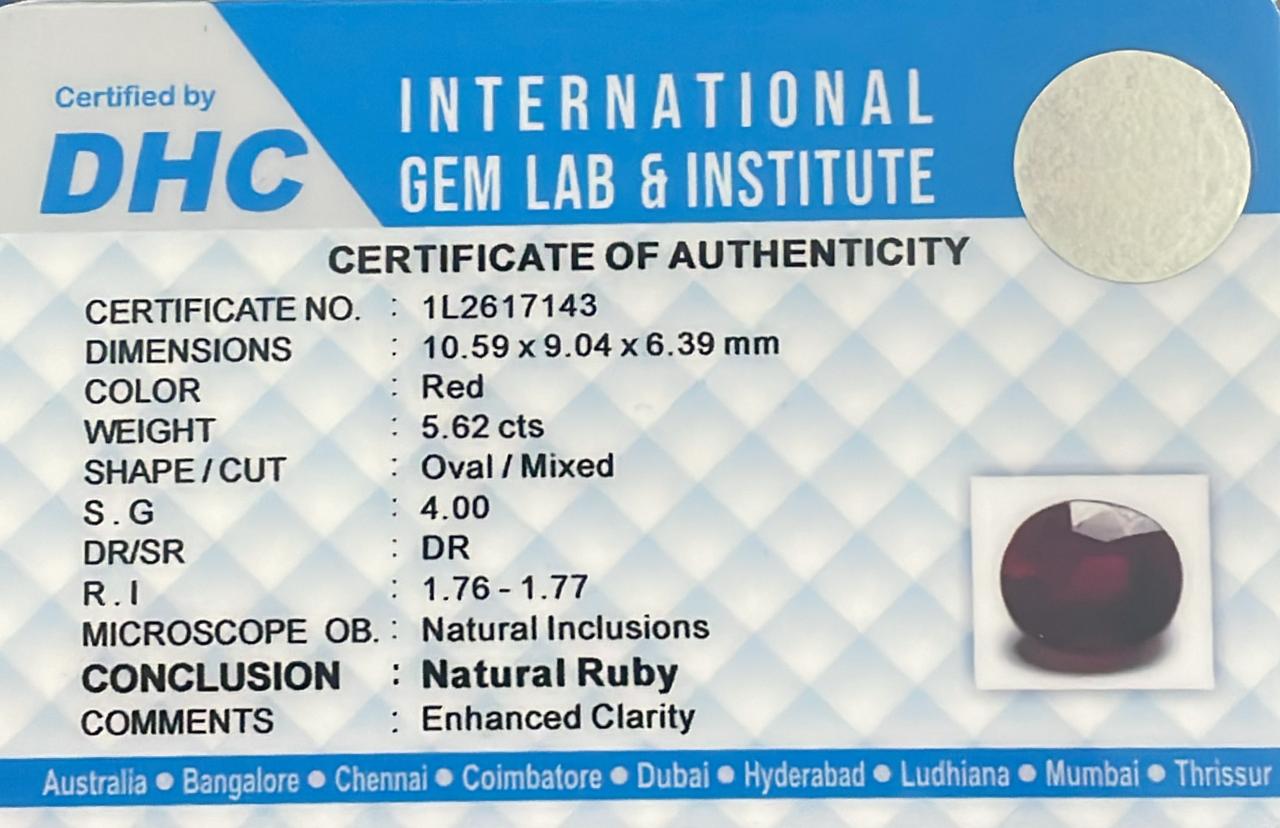 Natural Ruby 5.62 cts