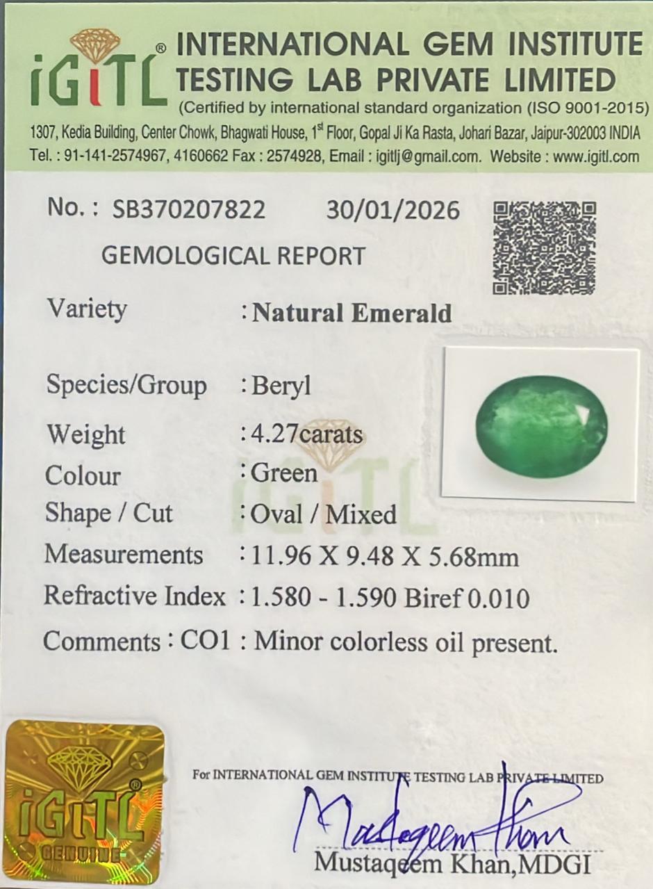 Natural Emerald 4.27 cts