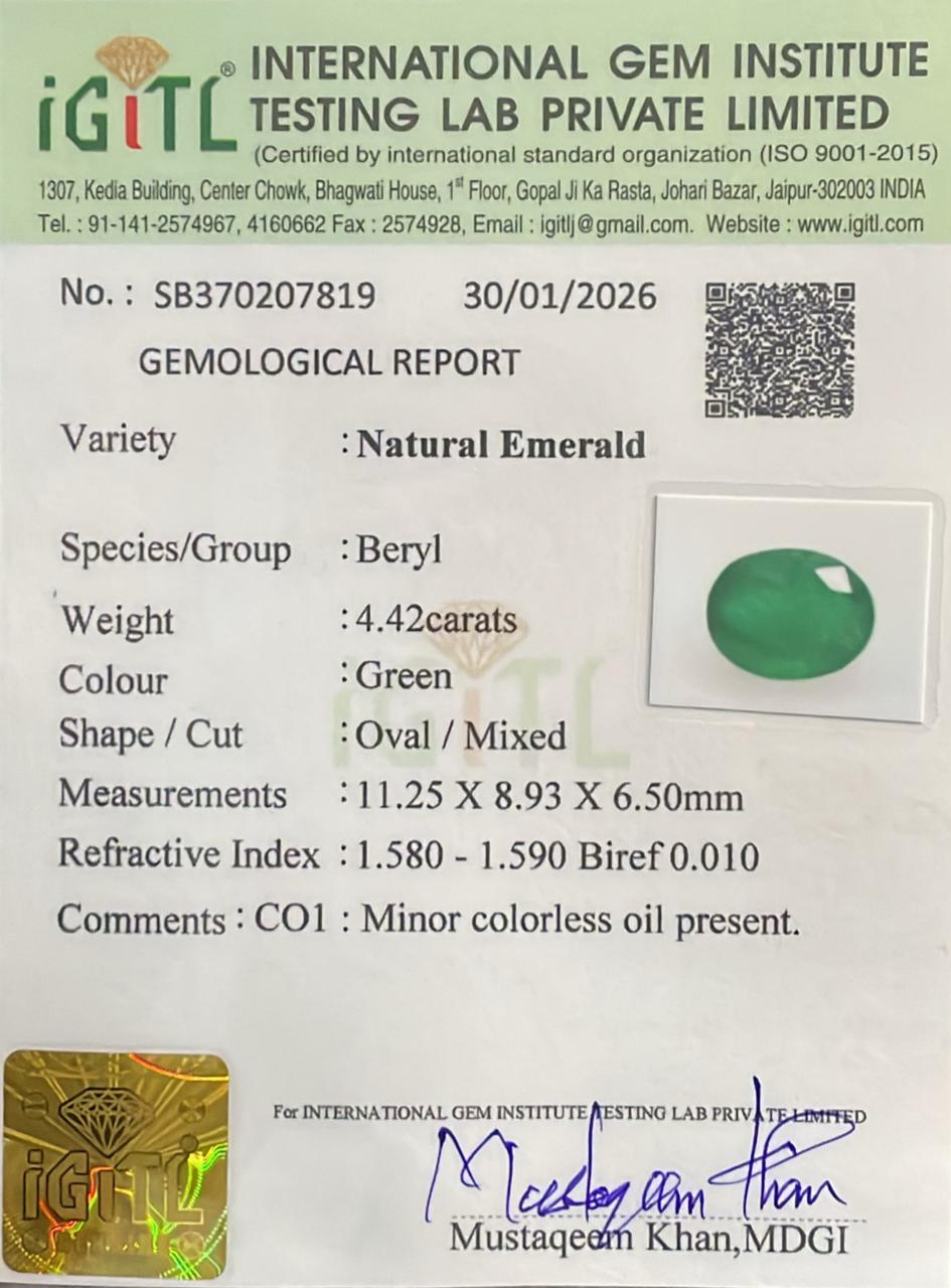 Natural Emerald 4.42 cts