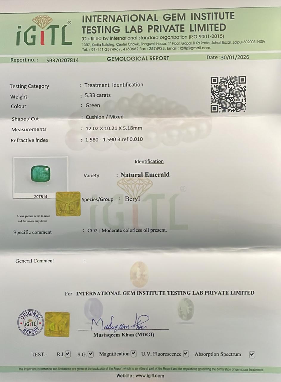 Natural Emerald 5.33 cts