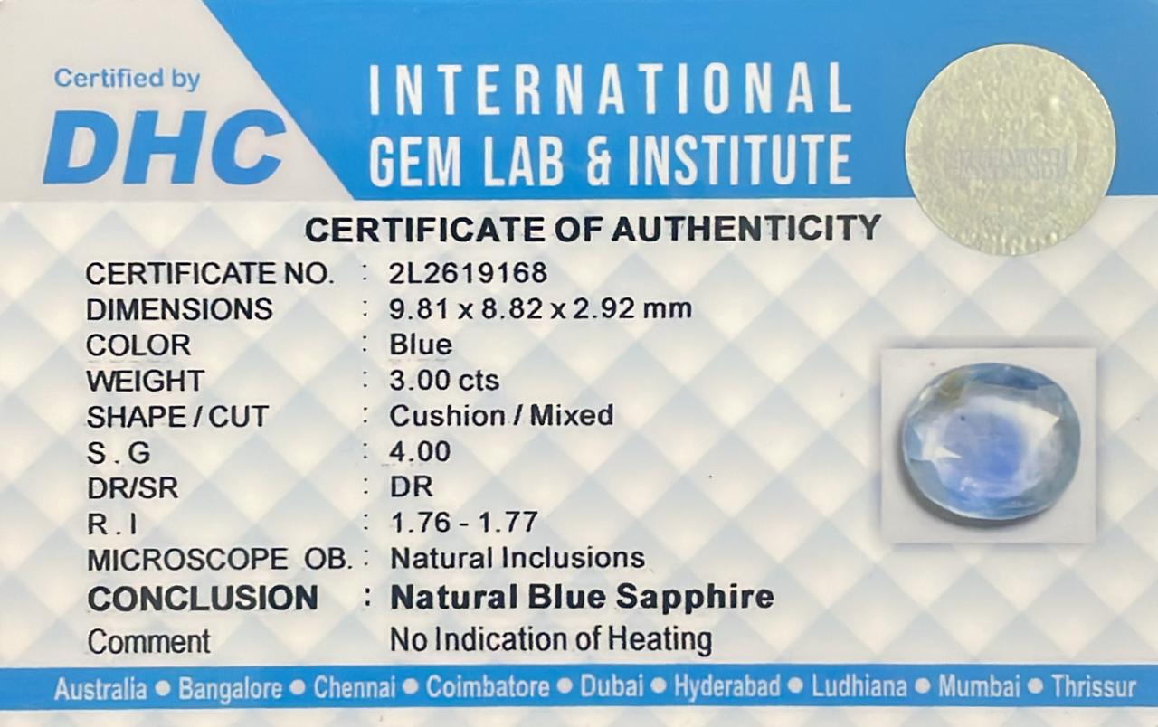 Natural Blue Sapphire 3.00 cts