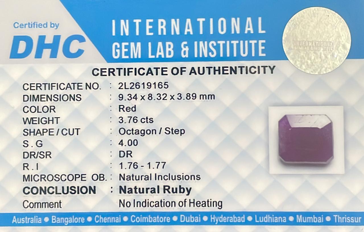 Natural Ruby 3.76 cts