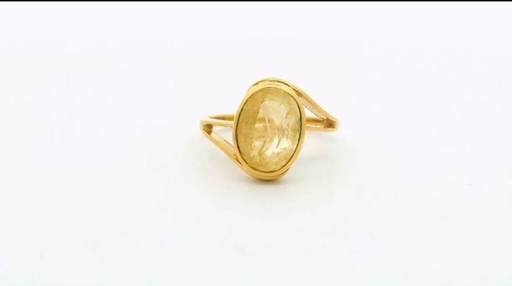 Yellow Sapphire ring Design by GS JEWELS