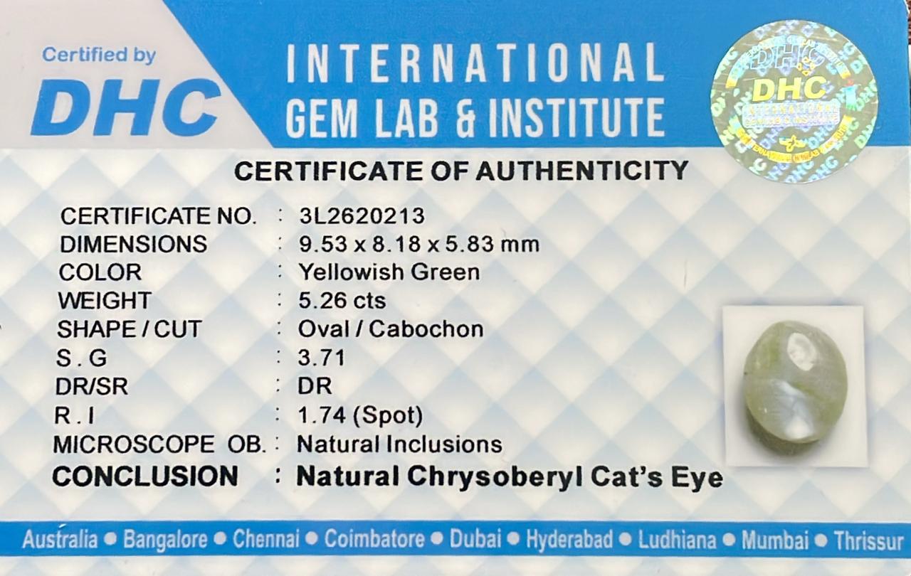 Natural cat’s eye 5.26 cts