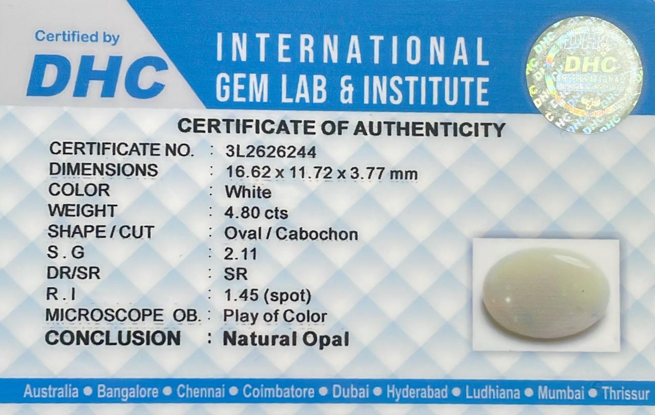 Natural Opal White 4.80 cts