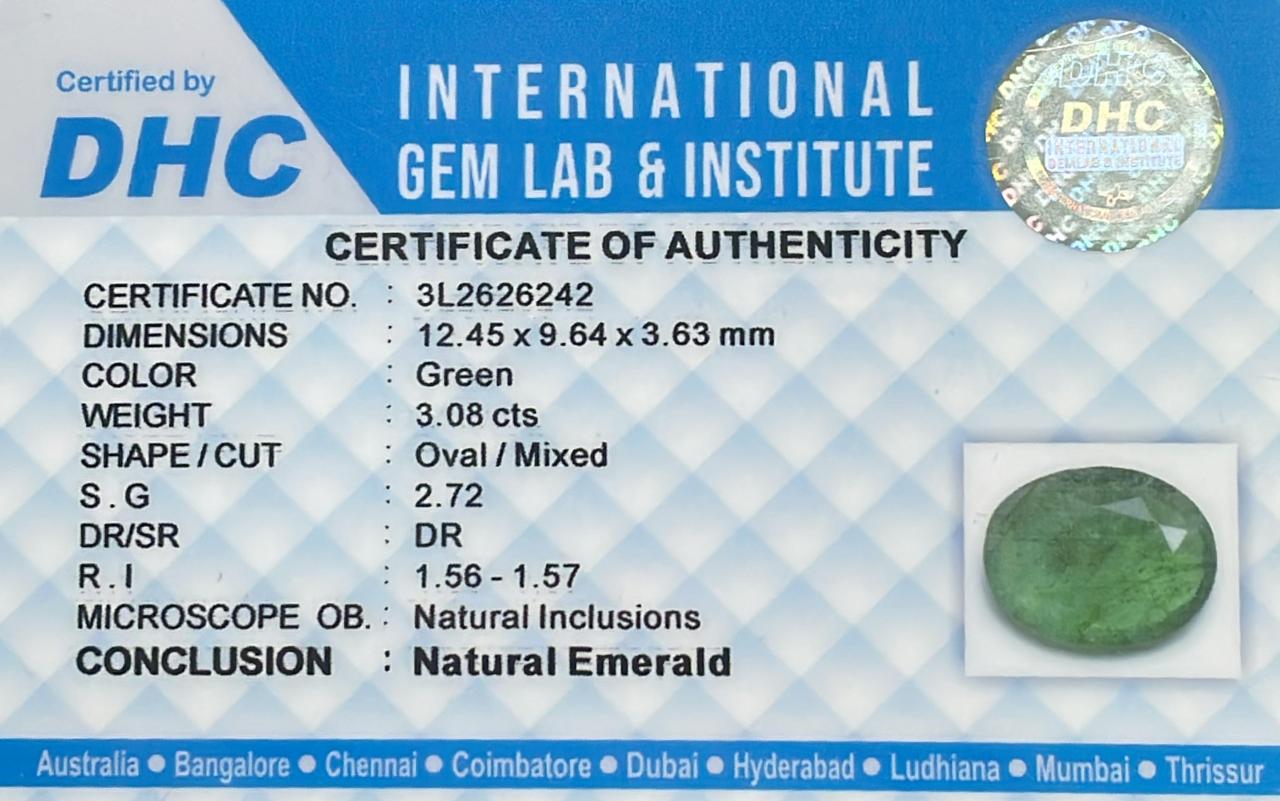 Natural Emerald 3.08 cts