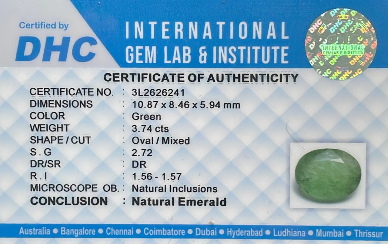 Natural Emerald 3.74 cts